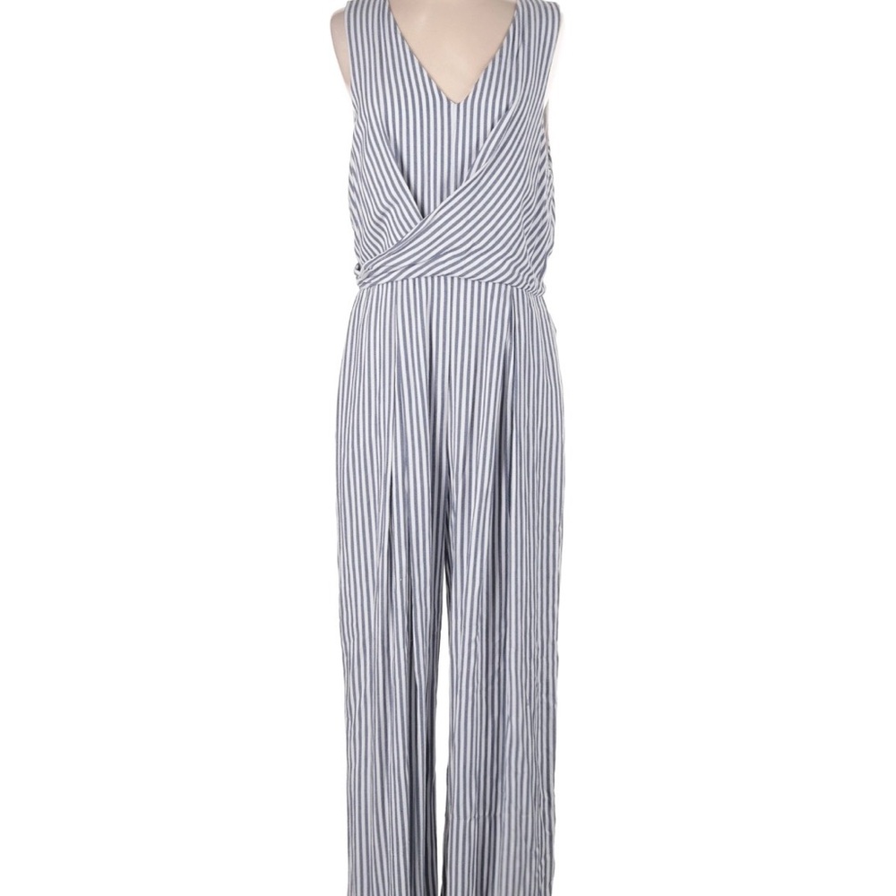 a new day Navy and White Striped Sleeveless Jumpsuit